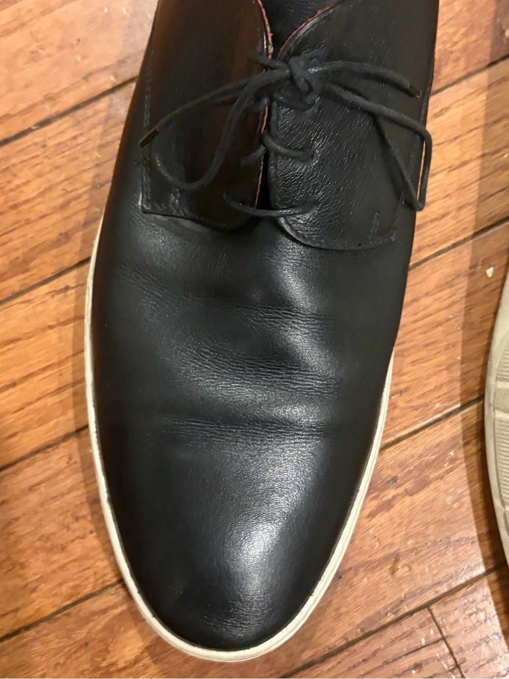 Men's MERCANTI FIORENTINI Black Leather Fashion Lace Up Sneakers Shoes 12